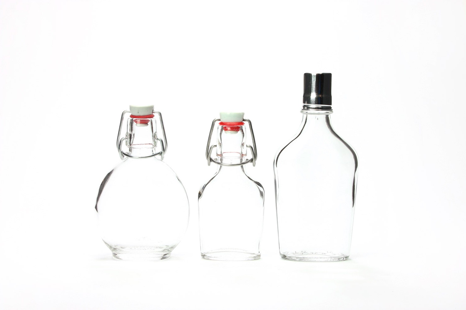 Flaschen mit Bügel- oder Drehverschluss