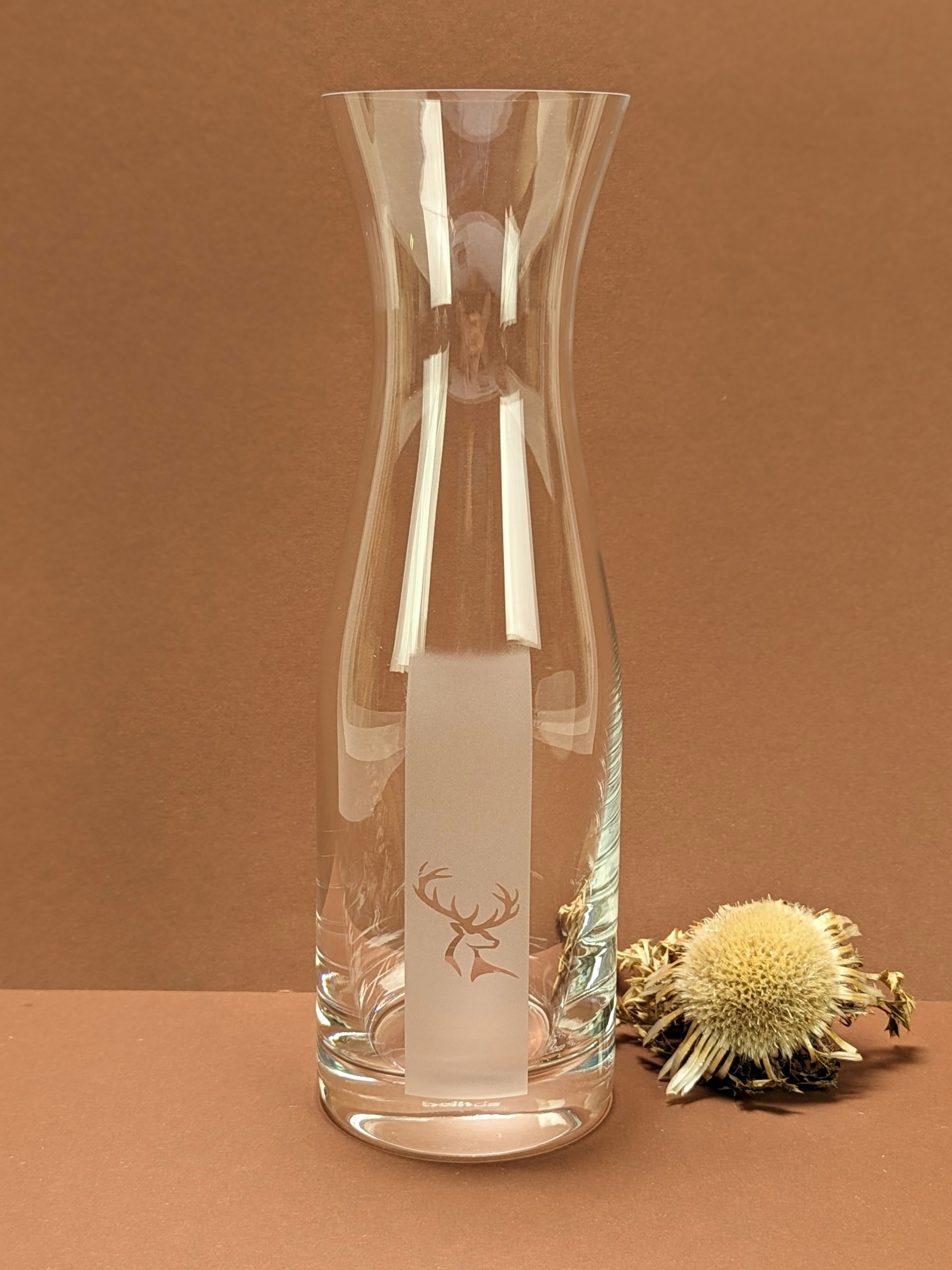 Wasserkaraffe 1 l mit Hirsch-Dekor