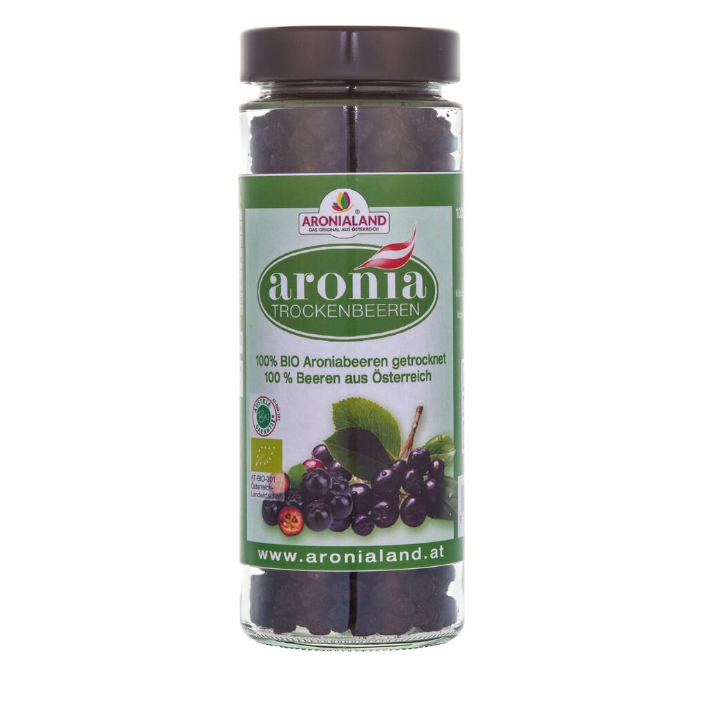 Aronia Bio Trockenbeeren im Glas 170 g