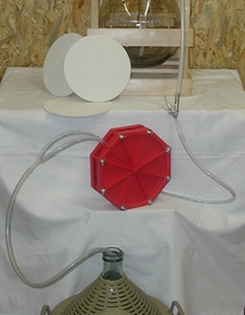 Rundfilter Kunststoff rot 222 mm 