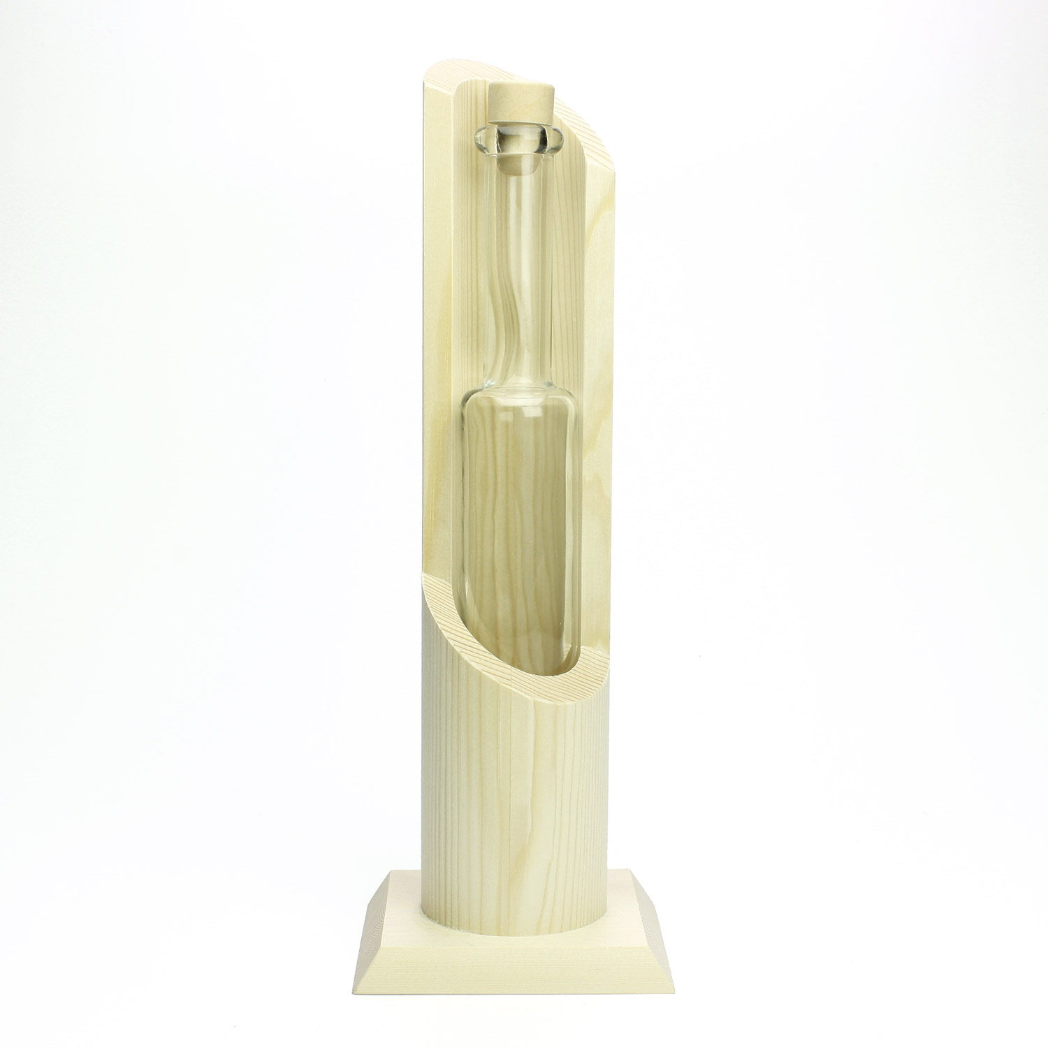 Flaschenständer mit Flasche "Platin" unbemalt