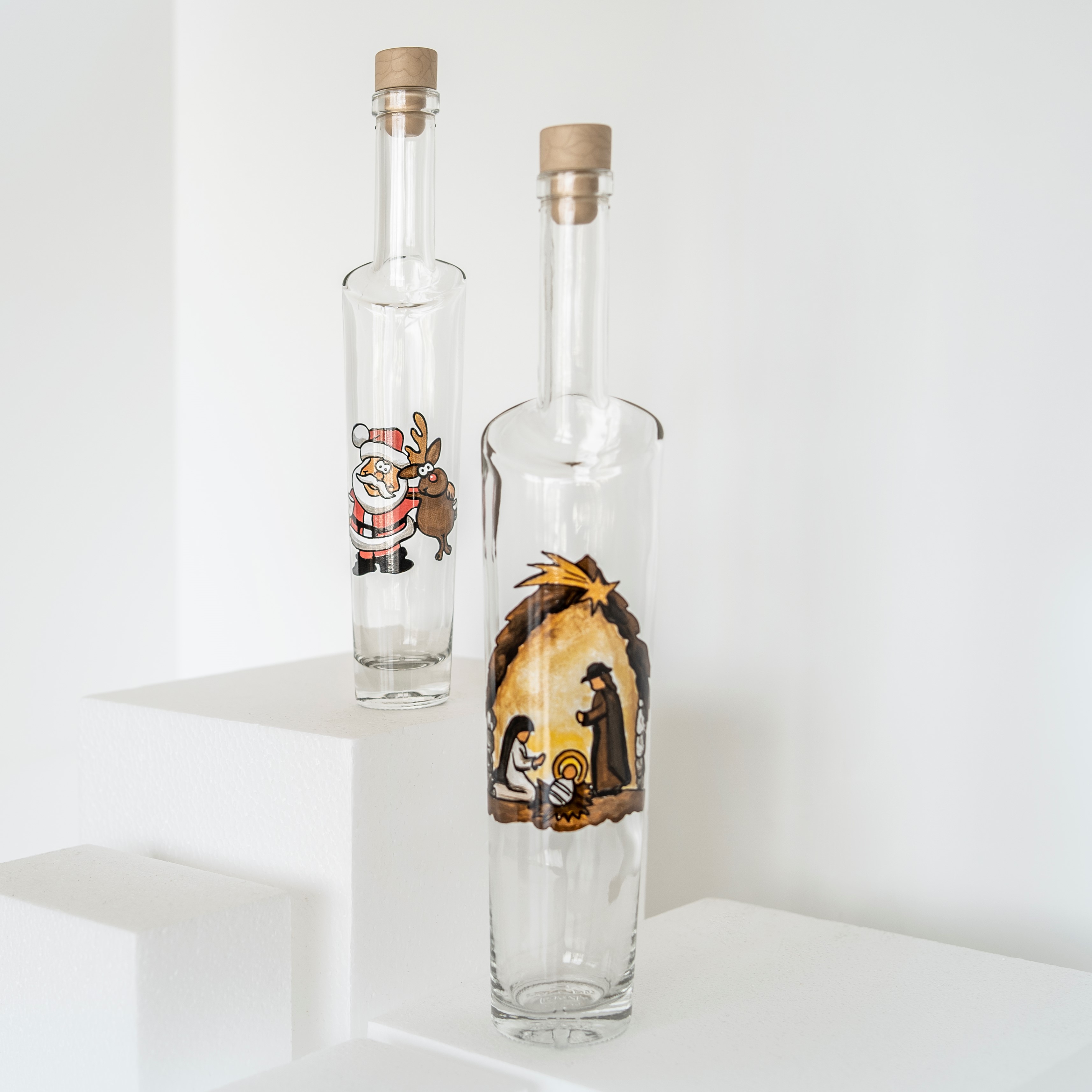 Flasche "Bali" mit Weihnachtsmotiv