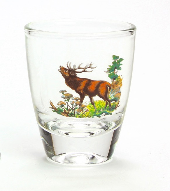 Stamperl klein mit Jagdmotiv