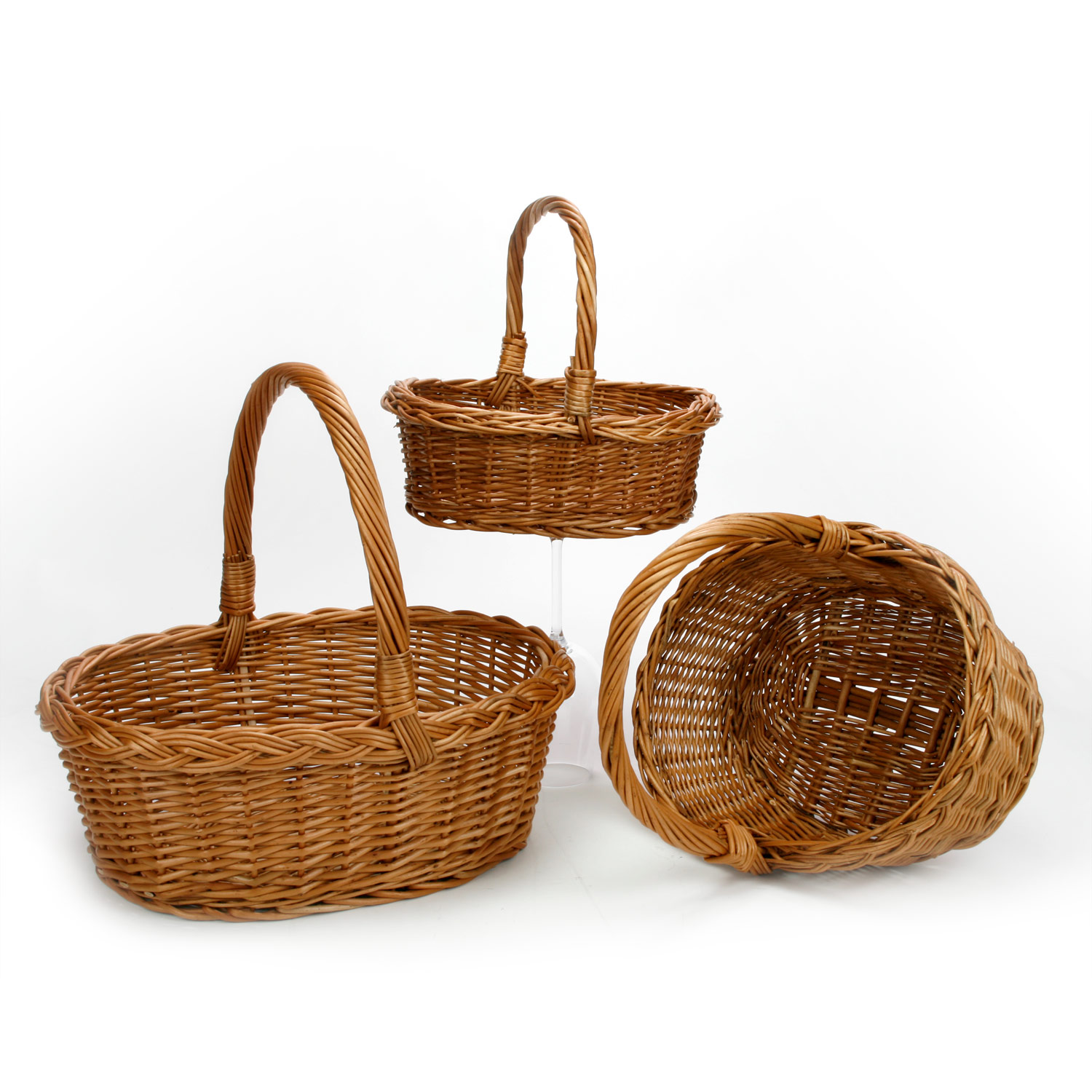 Weidenkorb mit Henkel, oval