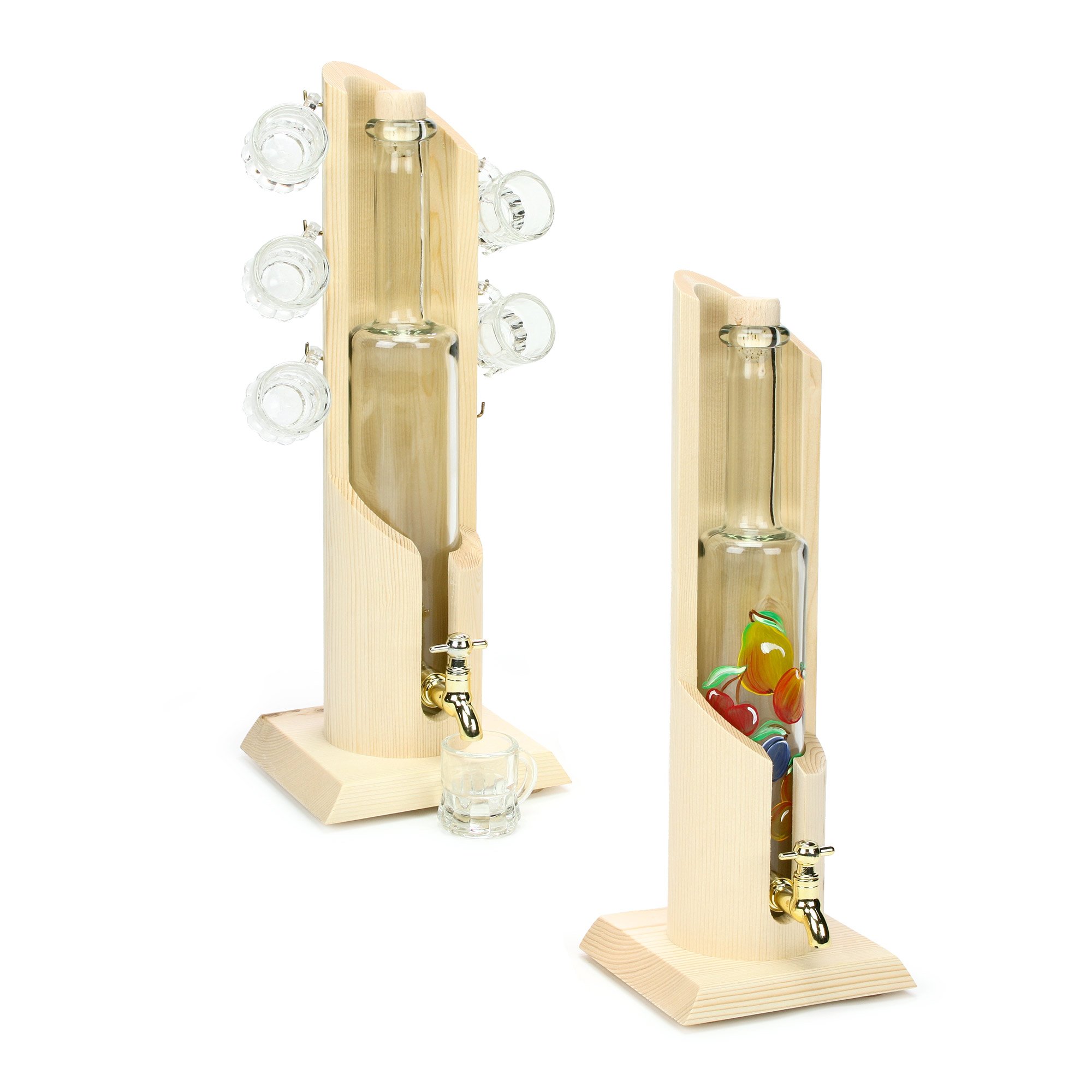 Flaschenständer mit Flasche "Borduno" 0,5 l inkl. Hahn